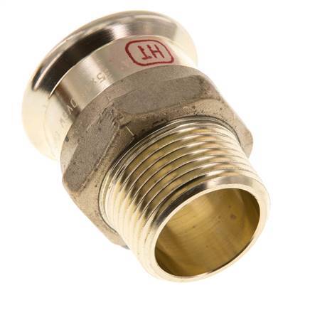 Perskoppeling - 35mm Persmof & R 1'' Buiseinde - Koperlegering