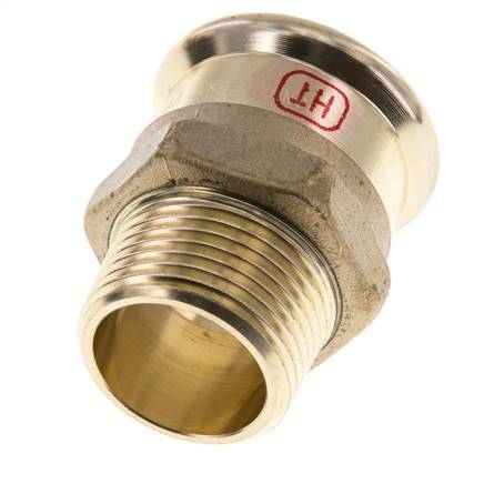 Perskoppeling - 35mm Persmof & R 1'' Buiseinde - Koperlegering