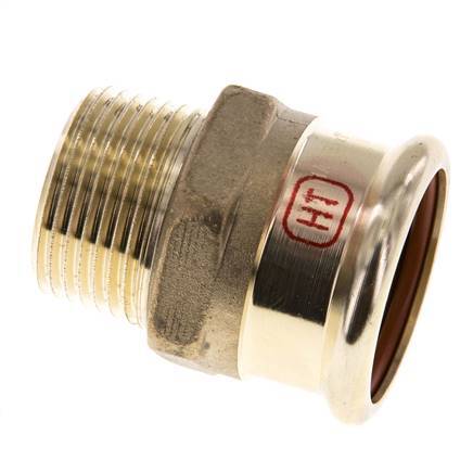Perskoppeling - 35mm Persmof & R 1'' Buiseinde - Koperlegering