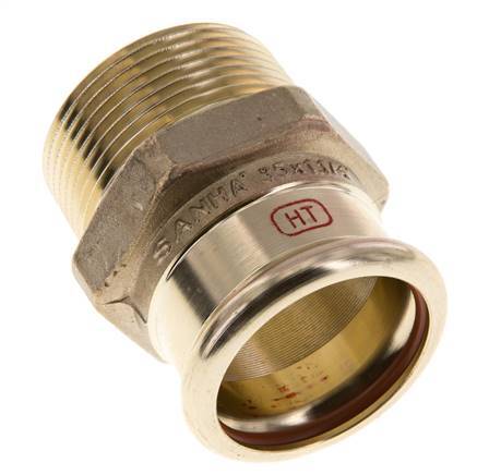 Perskoppeling - 35mm Persmof & R 1-1/4'' Buiseinde - Koperlegering