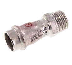 Perskoppeling - 18mm Persmof & R 1/2'' Buiseinde - RVS