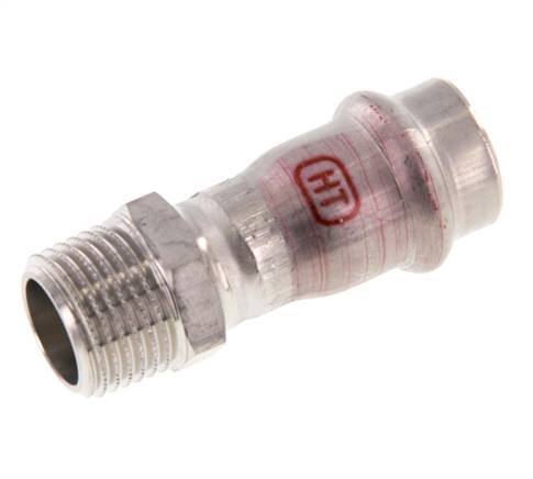 Perskoppeling - 18mm Persmof & R 1/2'' Buiseinde - RVS