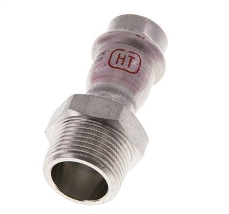 Perskoppeling - 18mm Persmof & R 3/4'' Buiseinde - RVS