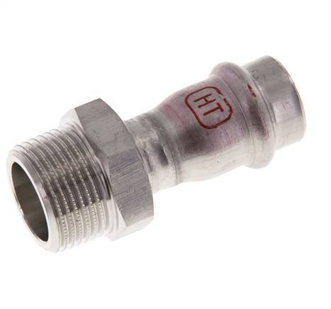 Perskoppeling - 18mm Persmof & R 3/4'' Buiseinde - RVS