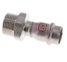 Perskoppeling - 18mm Persmof & R 3/4'' Buiseinde - RVS
