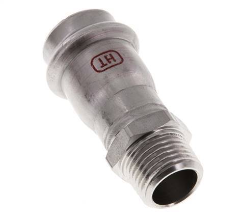 Perskoppeling - 22mm Persmof & R 1/2'' Buiseinde - RVS