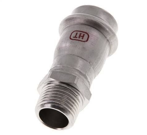 Perskoppeling - 22mm Persmof & R 1/2'' Buiseinde - RVS