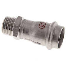 Perskoppeling - 22mm Persmof & R 1/2'' Buiseinde - RVS