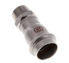 Perskoppeling - 22mm Persmof & R 1/2'' Buiseinde - RVS