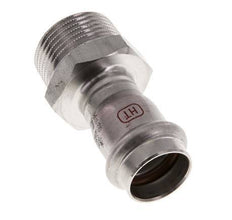 Perskoppeling - 22mm Persmof & R 1'' Buiseinde - RVS