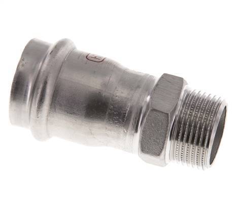 Perskoppeling - 28mm Persmof & R 3/4'' Buiseinde - RVS