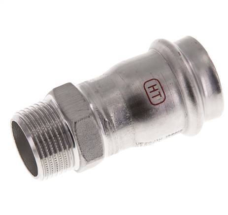 Perskoppeling - 28mm Persmof & R 3/4'' Buiseinde - RVS