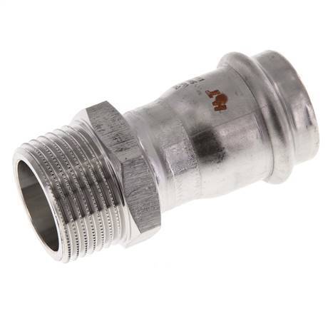 Perskoppeling - 28mm Persmof & R 1'' Buiseinde - RVS