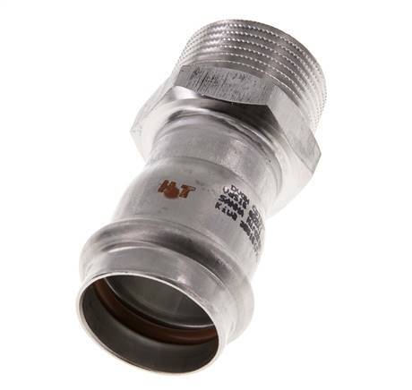 Perskoppeling - 28mm Persmof & R 1'' Buiseinde - RVS