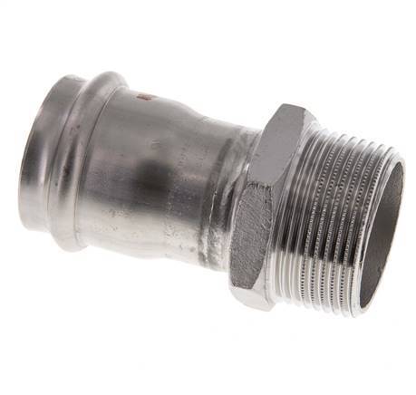 Perskoppeling - 35mm Persmof & R 1-1/4'' Buiseinde - RVS