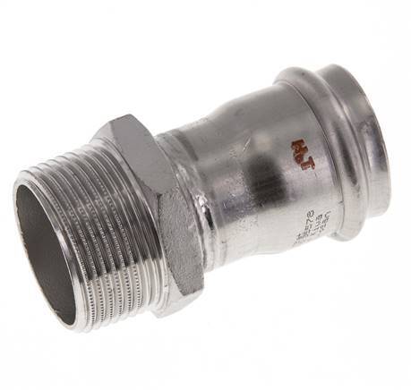 Perskoppeling - 35mm Persmof & R 1-1/4'' Buiseinde - RVS