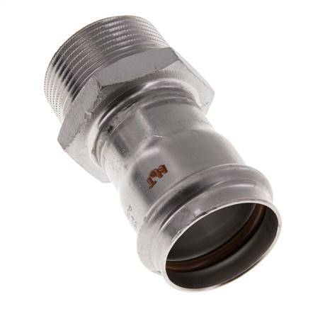 Perskoppeling - 35mm Persmof & R 1-1/4'' Buiseinde - RVS