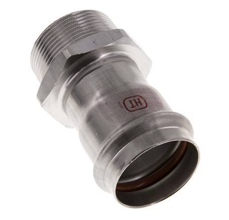 Perskoppeling - 42mm Persmof & R 1-1/2'' Buiseinde - RVS