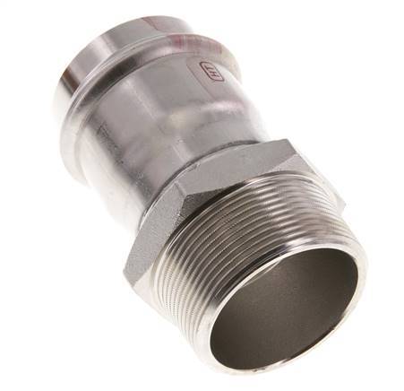 Perskoppeling - 54mm Persmof & R 2'' Buiseinde - RVS