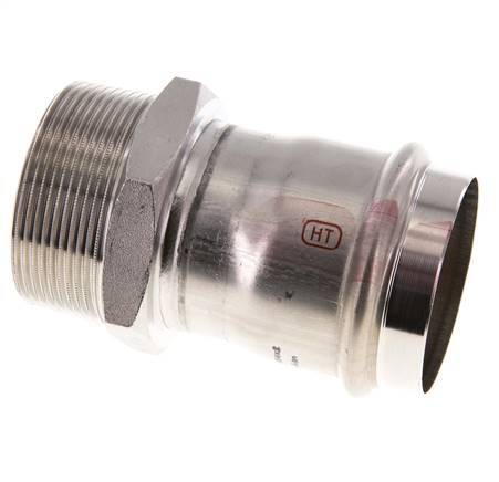 Perskoppeling - 54mm Persmof & R 2'' Buiseinde - RVS