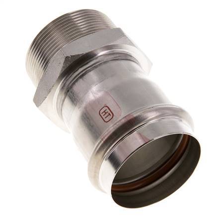 Perskoppeling - 54mm Persmof & R 2'' Buiseinde - RVS