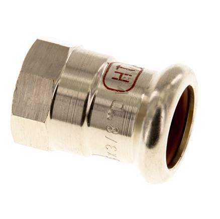 Perskoppeling - 15mm Persmof & Rp 3/8'' - Koperlegering