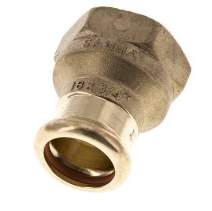 Perskoppeling - 18mm & Rp 3/4'' Persmof - Koperlegering