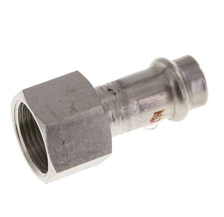 Press Fitting - 15mm Female & Rp 3/4'' Female - Stainless Steel