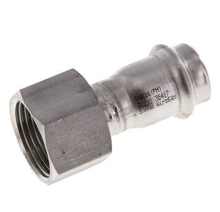 Perskoppeling - 22mm & Rp 1'' Persmof - RVS