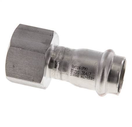 Perskoppeling - 22mm & Rp 1'' Persmof - RVS