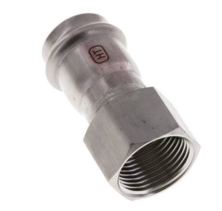 Perskoppeling - 28mm & Rp 1'' Persmof - RVS
