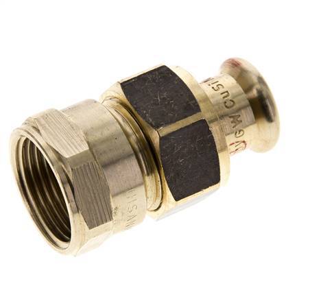 Perskoppeling wartelmoer - 15mm & Rp 3/4'' Persmof - Koperlegering Vlakke Afdichting