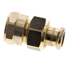 Perskoppeling wartelmoer - 15mm & Rp 3/4'' Persmof - Koperlegering Vlakke Afdichting