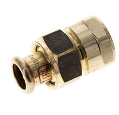 Perskoppeling wartelmoer - 15mm & Rp 3/4'' Persmof - Koperlegering Vlakke Afdichting