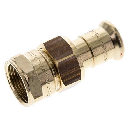 Perskoppeling wartelmoer - 18mm & Rp 3/4'' Persmof - Koperlegering Vlakke Afdichting