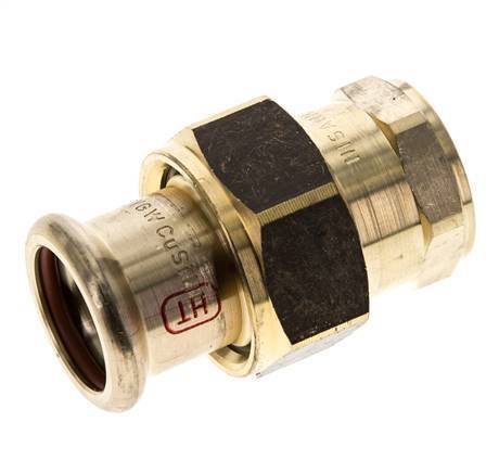 Perskoppeling wartelmoer - 22mm & Rp 3/4'' Persmof - Koperlegering Vlakke Afdichting