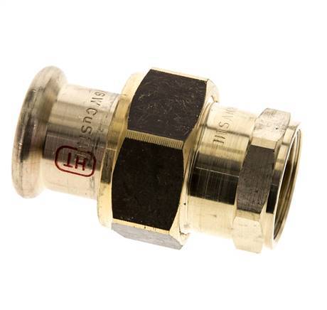 Perskoppeling wartelmoer - 22mm & Rp 3/4'' Persmof - Koperlegering Vlakke Afdichting