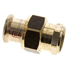 Perskoppeling wartelmoer - 22mm & Rp 3/4'' Persmof - Koperlegering Vlakke Afdichting