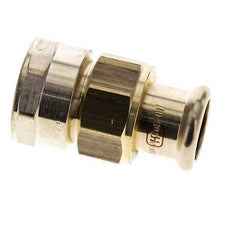 Perskoppeling wartelmoer - 22mm & Rp 1'' Persmof - Koperlegering Vlakke Afdichting