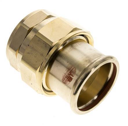 Perskoppeling wartelmoer - 54mm & Rp 2'' Persmof - Koperlegering Vlakke Afdichting