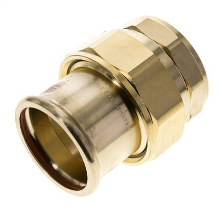 Perskoppeling wartelmoer - 54mm & Rp 2'' Persmof - Koperlegering Vlakke Afdichting