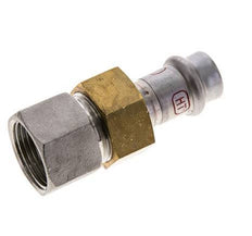 Perskoppeling wartelmoer - 15mm & Rp 3/4'' Persmof - RVS Vlakke Afdichting