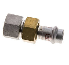 Perskoppeling wartelmoer - 15mm & Rp 3/4'' Persmof - RVS Vlakke Afdichting