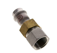 Perskoppeling wartelmoer - 18mm & Rp 3/4'' Persmof - RVS Vlakke Afdichting
