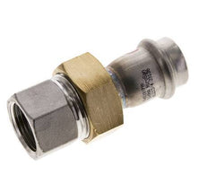 Perskoppeling wartelmoer - 22mm & Rp 3/4'' Persmof - RVS Vlakke Afdichting