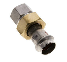 Perskoppeling wartelmoer - 22mm & Rp 3/4'' Persmof - RVS Vlakke Afdichting