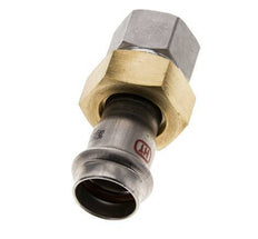 Perskoppeling wartelmoer - 22mm & Rp 3/4'' Persmof - RVS Vlakke Afdichting