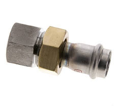 Perskoppeling wartelmoer - 22mm & Rp 1'' Persmof - RVS Vlakke Afdichting
