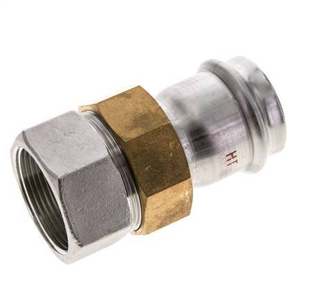Perskoppeling wartelmoer - 42mm & Rp 1-1/2'' Persmof - RVS Vlakke Afdichting
