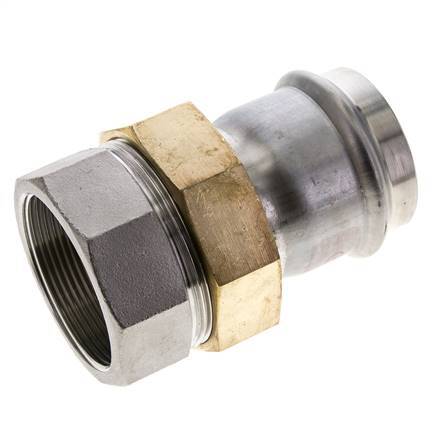 Perskoppeling wartelmoer - 54mm & Rp 2'' Persmof - RVS Vlakke Afdichting